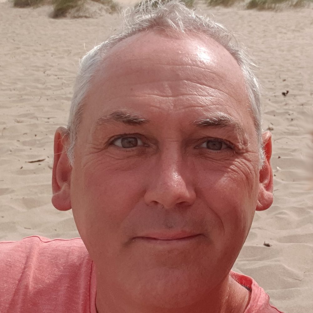 Portraitausnahme von Christian Fischer am Strand von Katwijk aan zee, Niederlande