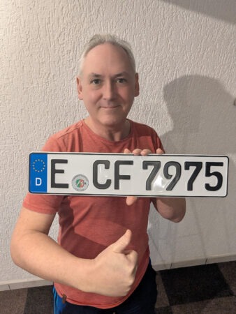 Nummernschild unseres Concord Carver
