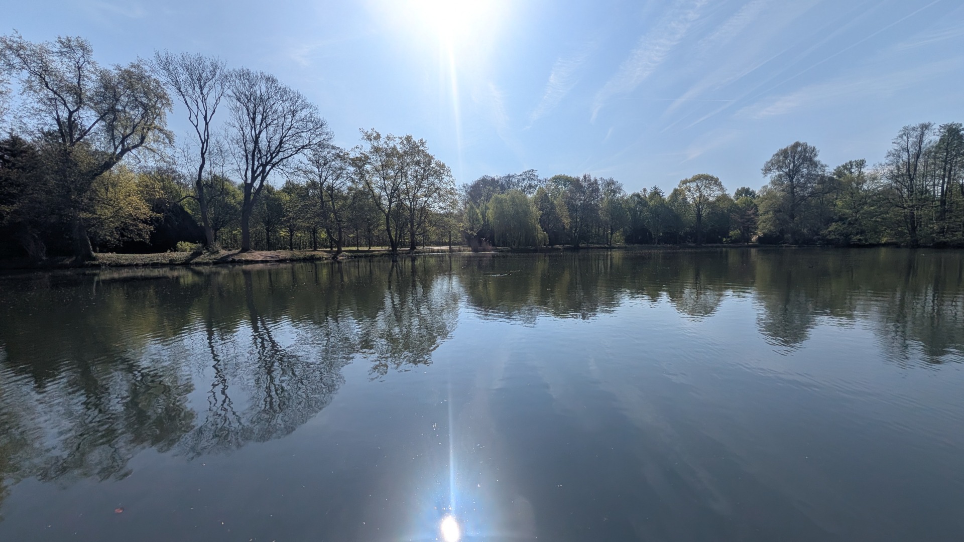 Wasserflächen im Schlosspark des Wittringer Wasserschlosses Gladbeck
