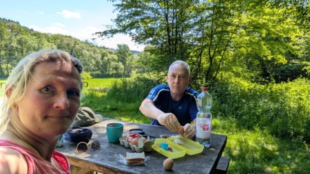Wanderpause bei Weilmünster