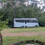 Unser Stellplatz auf dem FKK-Campingplatz Rätzsee