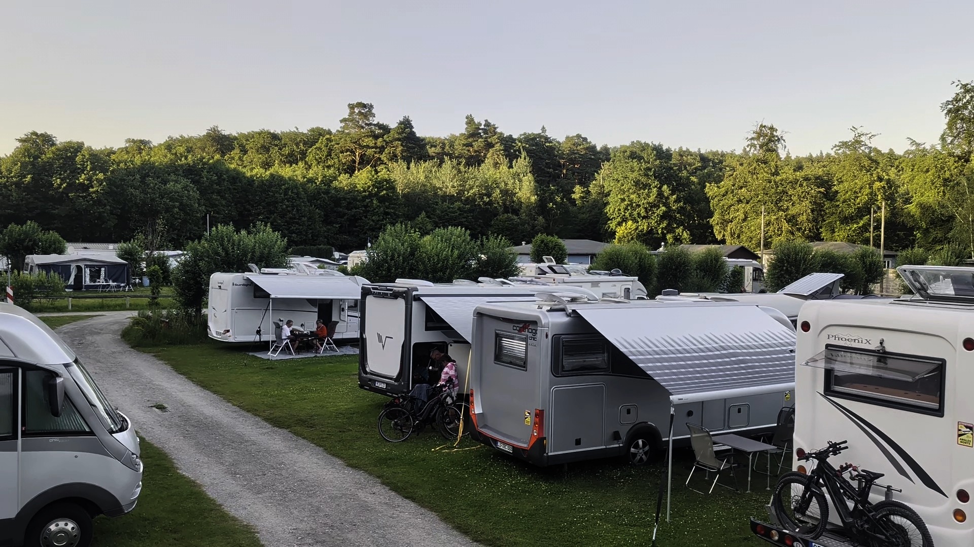 Vogelansicht über Ostsee-Camping Bansin