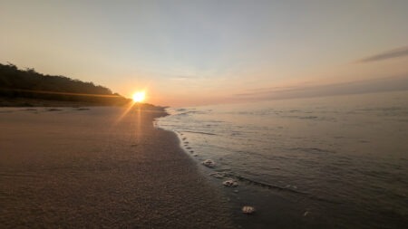 Sonnenuntergang am Strand vom Bansin