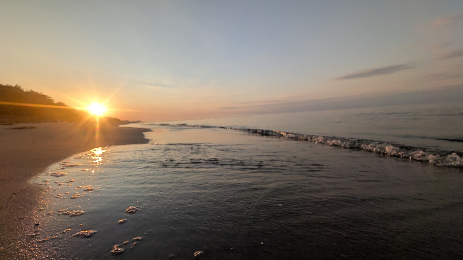 Sonnenuntergang am Strand vom Bansin