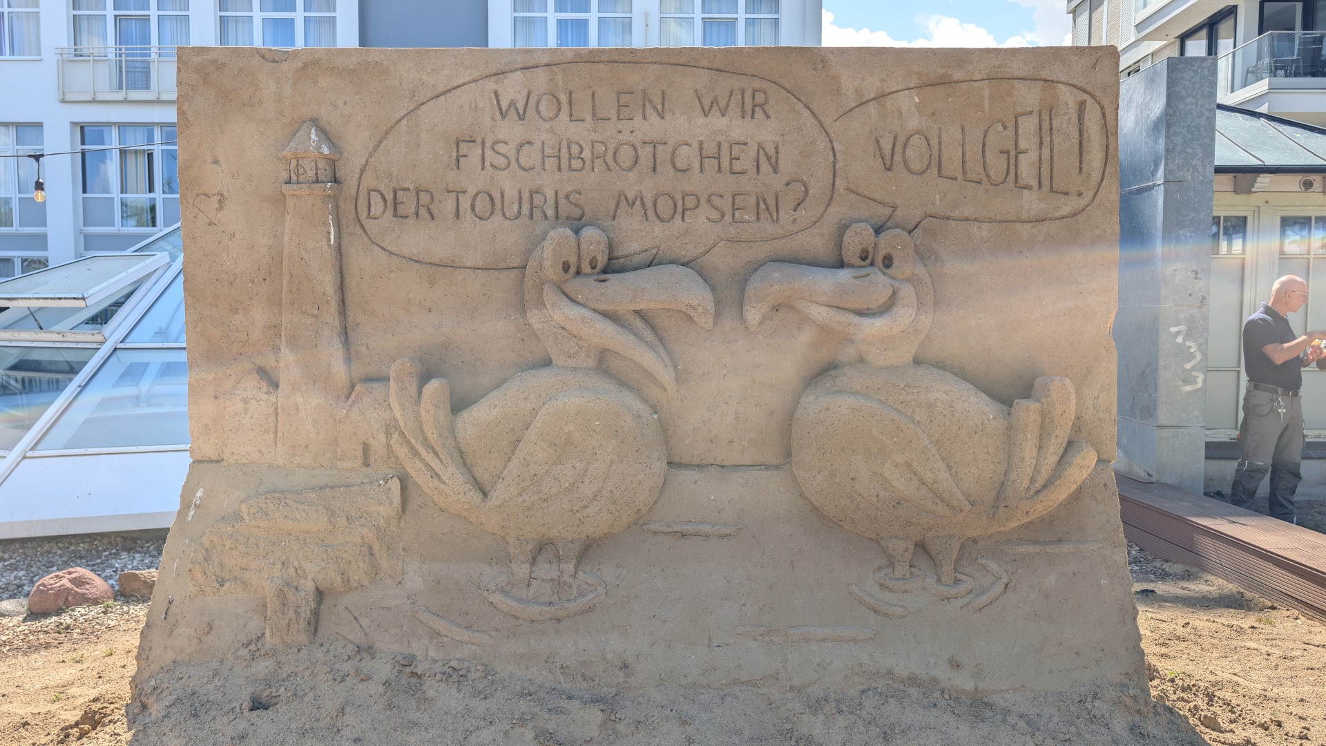 Sandskulptur im Ostseebad Binz