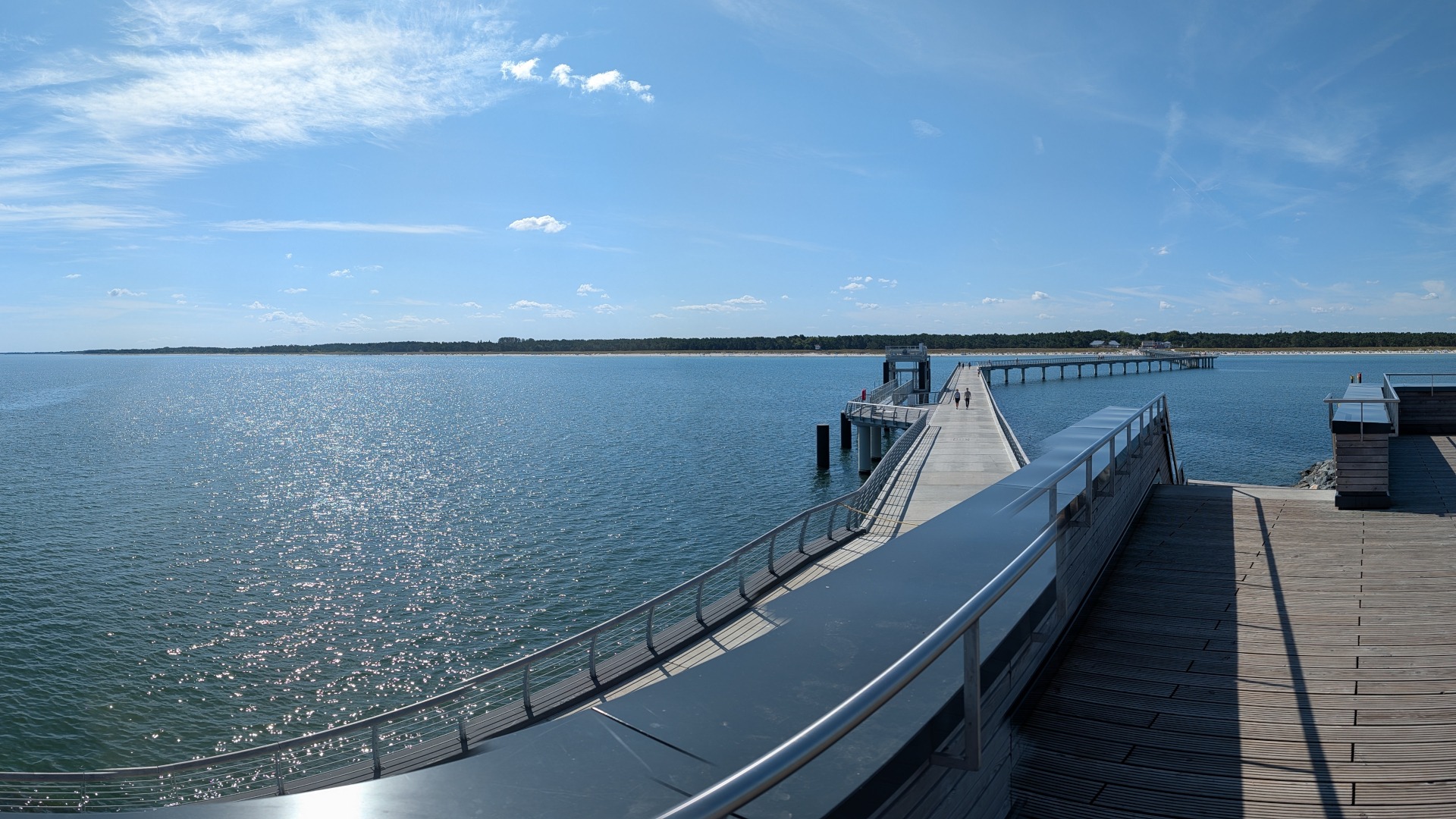 Blick auf Zingst von der Zingster Seebrücke