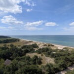 Ausblick vom Darßer Leuchtturm im Nordwesten der Halbinsel