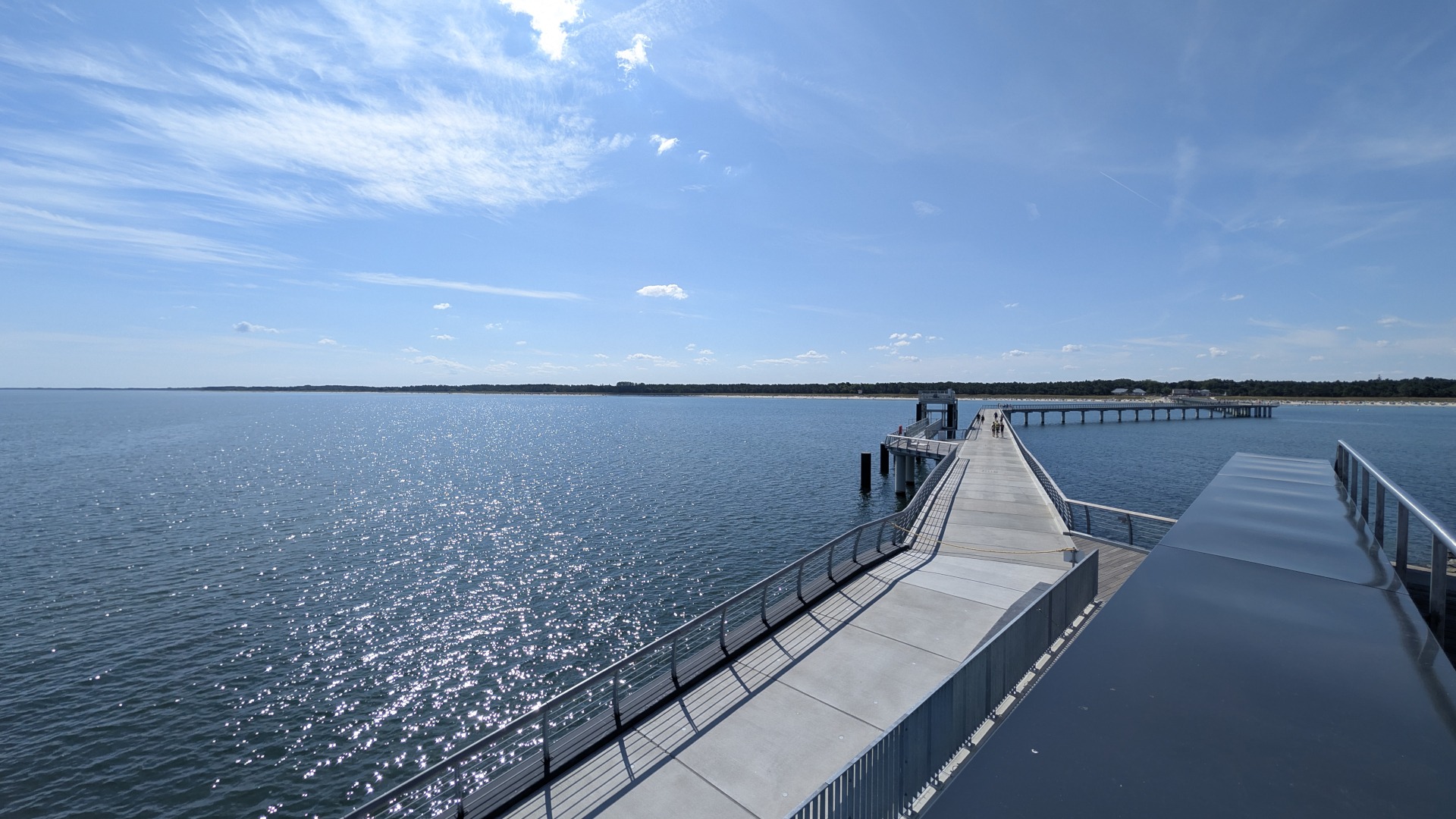Blick auf Zingst von der Zingster Seebrücke
