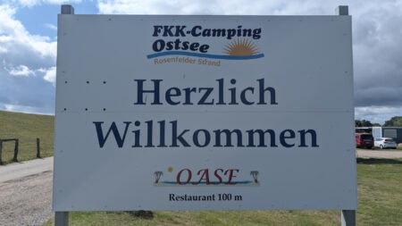 Begrüßung FKK-Camping Ostsee