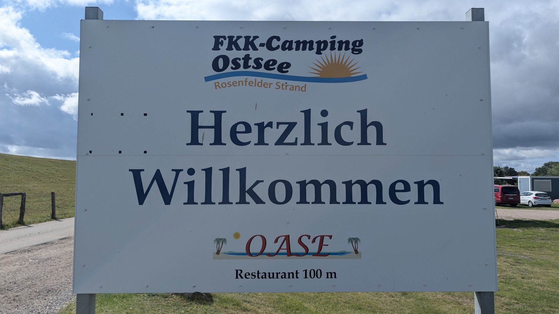 Begrüßung FKK-Camping Ostsee